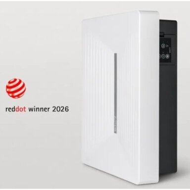 Sieninis dvisrautis mini rekuperatorius entalpinis su tenu Helty FlowPlus