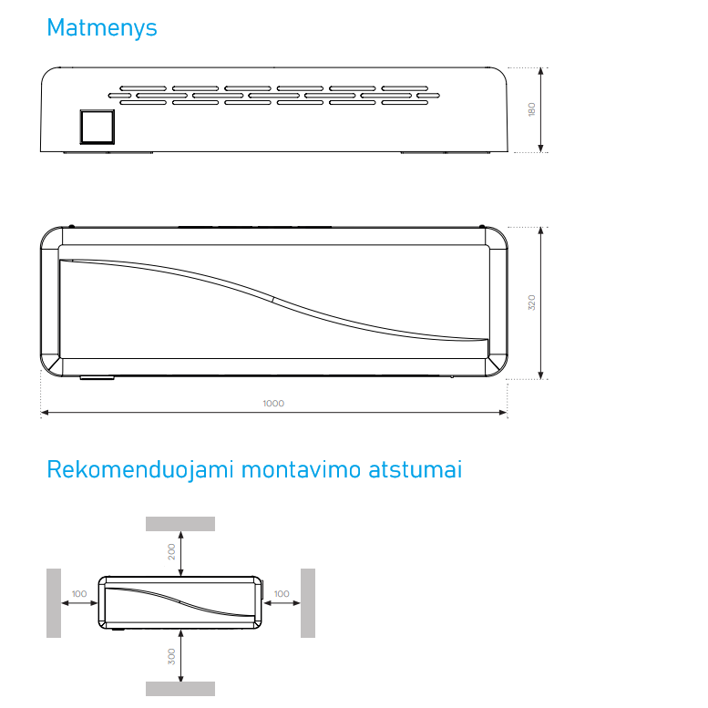 Sieninis dvisrautis mini rekuperatorius su entalpiniu šilumokaičiu Helty FlowUltra 4
